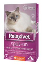 Капли на холку успокоительные для кошек и собак Relaxivet Spot-on, 4 пипетки