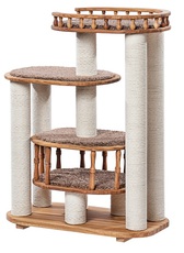 Деревянный комплекс для крупных кошек Пушок Деруша 90×43х112см.