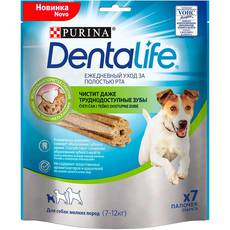 Лакомства для собак мелких пород 7-12 кг Purina DentaLife уход за полостью рта, 115гр