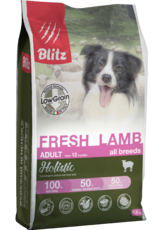 Низкозерновой сухой корм для взрослых собак всех пород свежий ягненок Blitz Holistic Fresh Lamb Adult Dog All Breeds (Low Grain)
