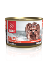 Консервированный корм для собак мелких пород всех возрастов говядина с тыквой Blitz Sensitive Small Breed Beef with Pumpkin