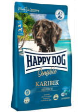 Сухой корм для взрослых собак с чувствительным пищеварением Happy Dog Supreme Sensible Karibik, на основе разных сортов рыбы