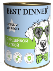 Диетический корм для собак Best Dinner Exclusive Hypoallergenic с индейкой и уткой